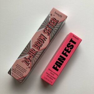 Benefit 24 Hour Brow Setter Clear Gel + Fan Fest mascara NIB